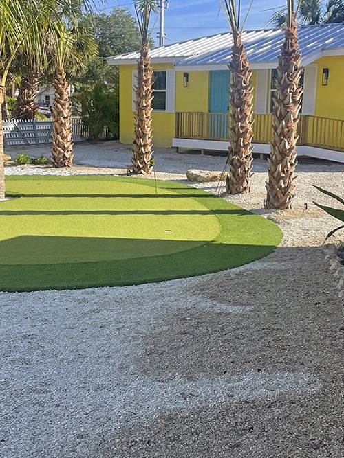 Since artificial turf doesn't require watering, it helps conserve water.